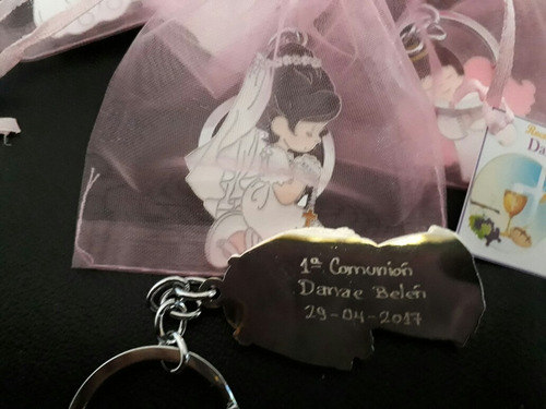 Llaveros Metal Recuerdo-souvenir*baby Shower+grabado+tarjeta