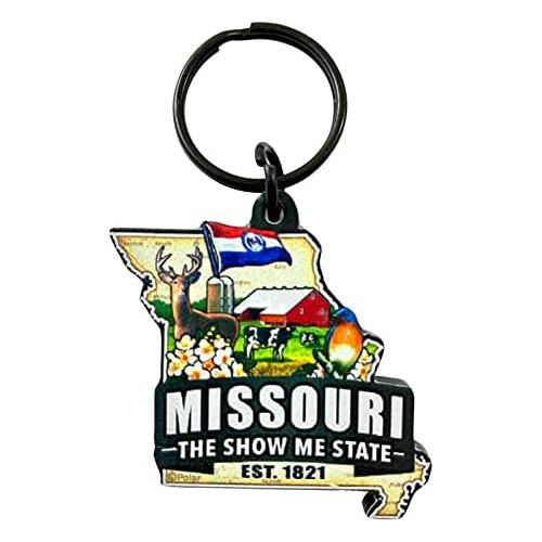 Llavero De Missouri Souvenir Imágenes Del Mapa Del Est...