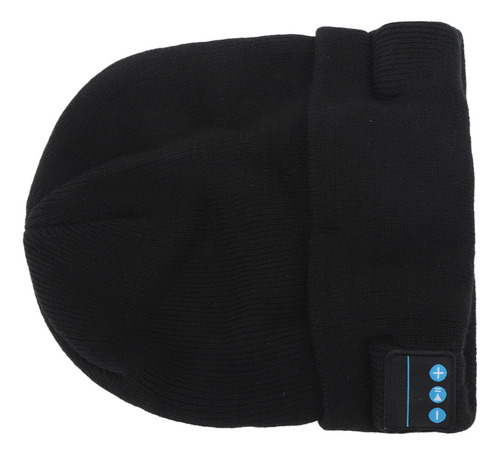Gorro Music Beanie Hat Led Inalámbrico Negro De Punto Musica