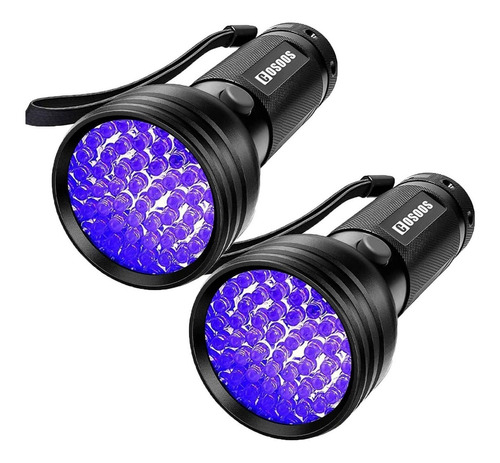 Cosoos Paquete De 2 Linternas De Luz Negra Uv, 51 Linternas