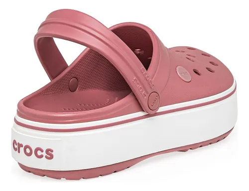 Sandalia Crocs Crocband Platform Mujer Original Rosa