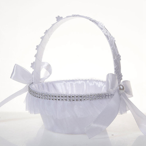 Cesta Romántica Para Niña De Las Flores Con Asa, Pequeño