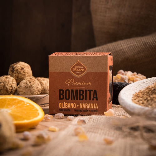 Bombita Premium Sahumerio - Olíbano Naranja