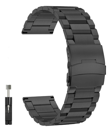 Correa De Reloj De Acero Inoxidable Sólido Para Hombre 24 Mm