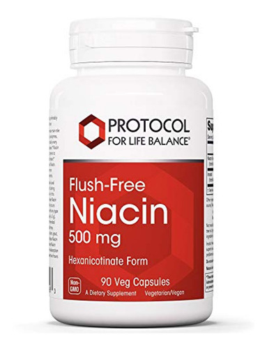 Suplemento Vitamina B3 Protocol Niacin 500mg Flush Free - Vi