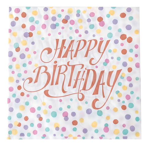 Guardanapo De Papel Happy Birthday Candy 33x33 20 Unid Full