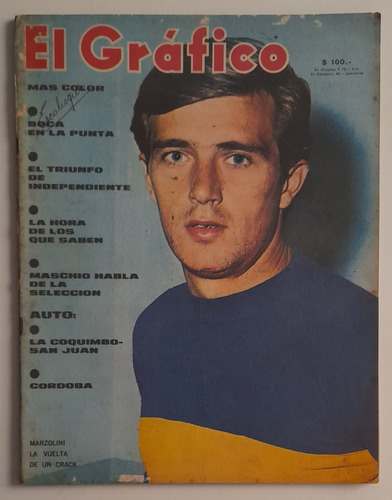 Revista El Grafico 2580 Marzolini Boca Guia Del Futbol 1969