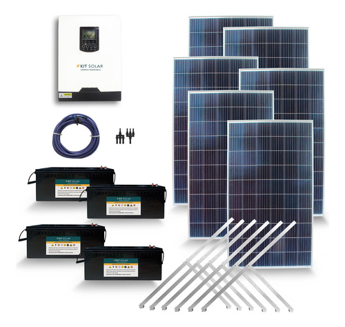 Kit Solar Full 5000w Inteligente Pwm Panel Batería | Premium