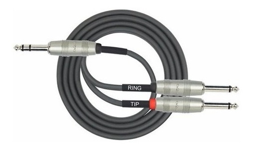 Cable Kirlin Y-336pr2m/bk   1/4  Stereo A 2 Plug 1/4  Mono