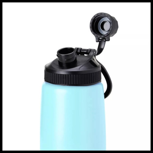 Botella Térmica 800ml Acero Inoxidable Con Filtro Infusiones Celeste