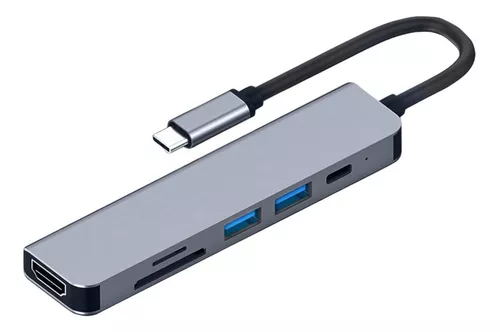 LINKON Hub Adaptador Usb Tipo C 6 En 1 Para Mac Macbook Windows