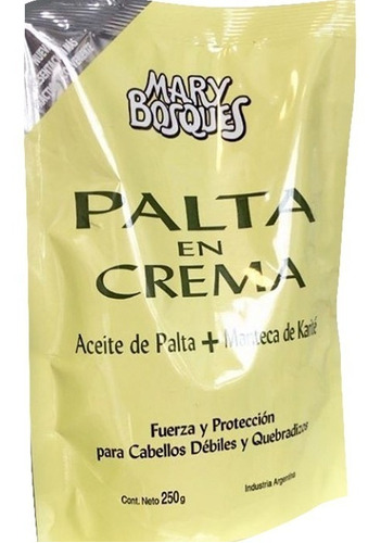 Baño Crema Hidratante Cabello Palta Mary Bosques 250g Full