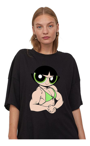 Remera Unisex Chicas Superpoderosas Bellota Gimnasio Gym