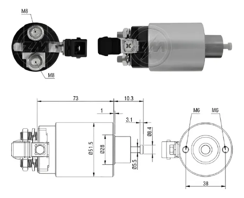 Automático De Partida Zm 2695 / 2-695 - 12v | Frete grátis