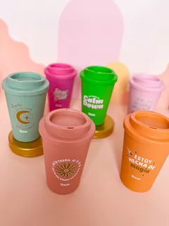 Vaso Térmico Coffee Cup A Rosca Doble Cuerpo Diseños