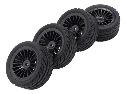 4 Neumáticos, Llantas De 9mm Hex Automodelismo Rc Hobby Set