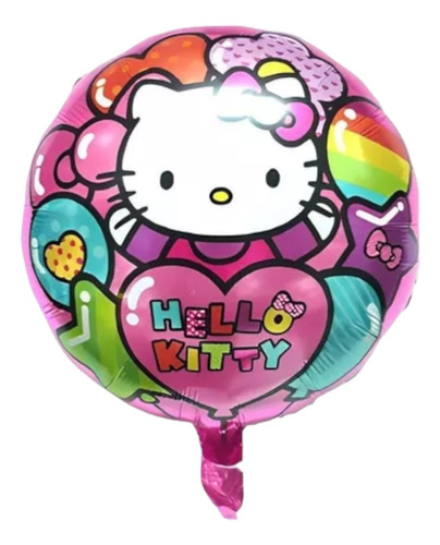 2 Globos Metalicos De 46 Cm,hello Kitty Corazon