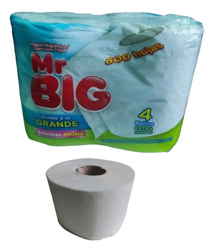 10 Pack De 4 Pz Papel Higienico Baño Mr Big Jumbo 600 Hojas 