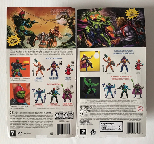 Trap Jaw Y Scareglow Motu Origins Retro Cartones Maltratados (Usado)