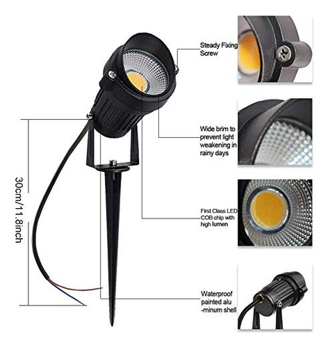 Luces Led Para Paisaje Lightingwill De 5 W, Blanco Cálido, 3