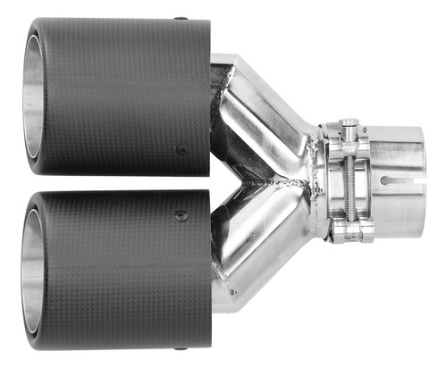 Punta De Escape Para Doble Salida De Fibra De Carbono Mate