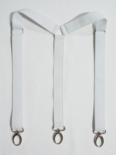 Tirador Pantalón Suspenders Unisex Mosquet Blanco Pl 3cm