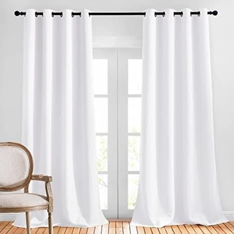 Cortinas De Ojillos Blancas De 4 Ancho X 2.30 Alto