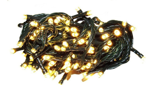 Luces Para Arbol De Navidad Blanco Calido 140luces 7.6mts Luces Blanco Calido Cable Verde