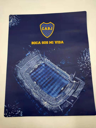 Imagen 3 de 5 de Frazada Manta Flannel Luminosa Boca Juniors 1 1/2 Plaza
