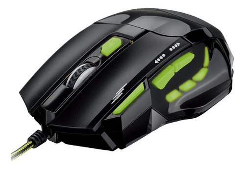 Mouse Gamer Kolke Storm 2400dpi 7 Botones Luces Led  Color Negro