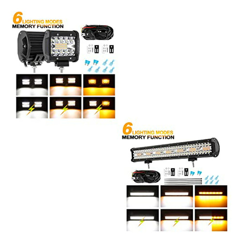 Kit De Emergencia Para Co Auxbeam 4in 120w 12000lm 6 Modos D