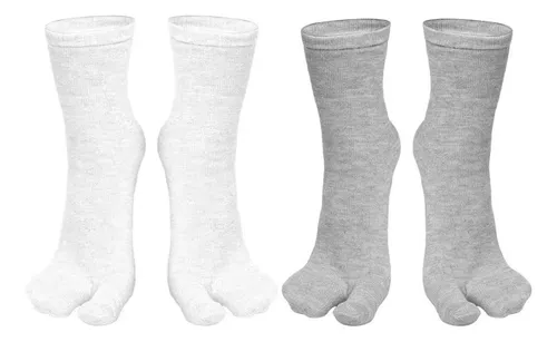 2 Pares De Calcetines Unisex Con Punta Tabi Para Kimono Y Sa