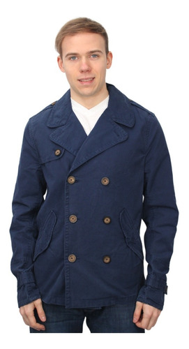 Campera Hombre Mango Gabardina Botones Importada