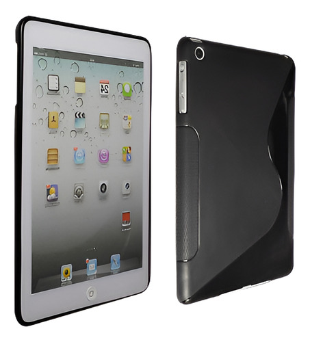 Piel De Goma Tpu Para iPad Mini, Negro S Forma + Gratis Styl