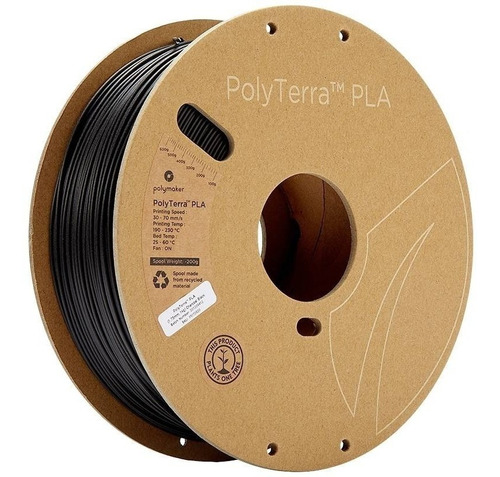 Filamento Impresion 3d Polymaker Polyterra Pla Negro