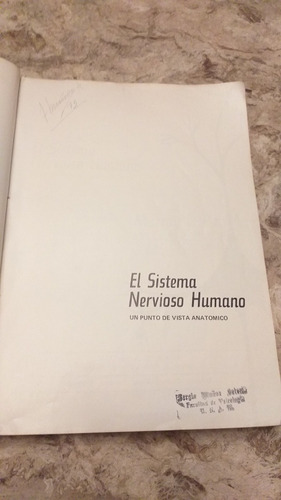 El Sistema Nervioso Humano Un Punto De Vista Anatómico (Usado)