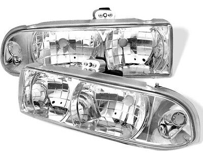 Chevy 98-04 S10 Pickup Blazer Crystal Clear Headlights D Jjd