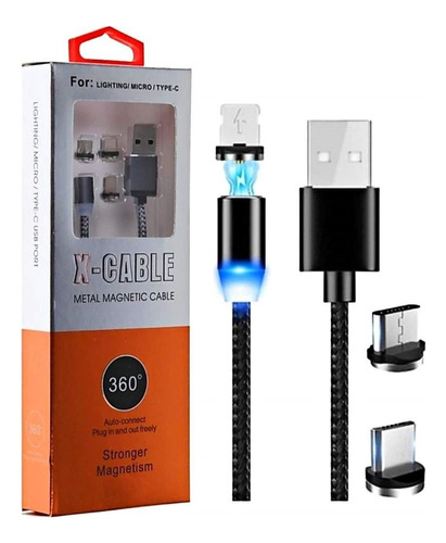 Cable De Carga Usb Magnético 3 En 1 (2,50)