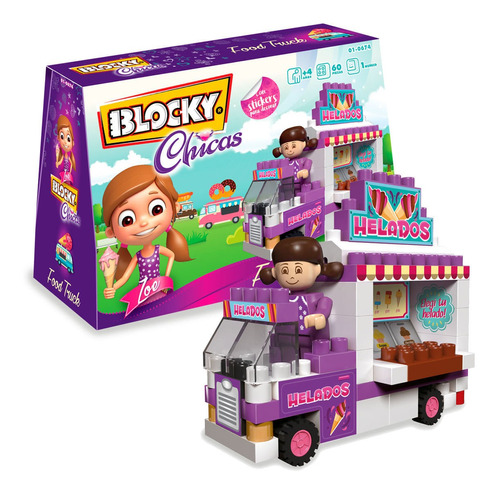 Blocky Chicas Food Truck Con 65 Piezas Original 