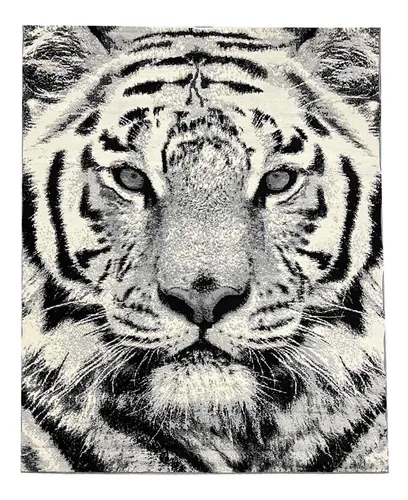 Alfombra Tigre Blanco Vintage Persa Suave 160x220 Kreatex