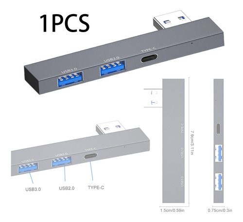 Usb 3.0 Hub Expansor Usb Divisor Usb Adaptador Usb Para