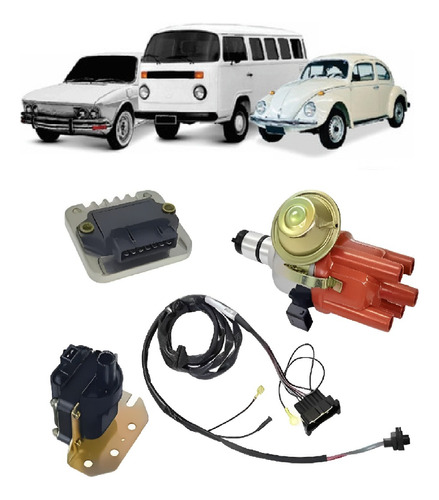 Kit Ignição Eletrônica Kombi Fusca Brasilia 1300 1500 1600