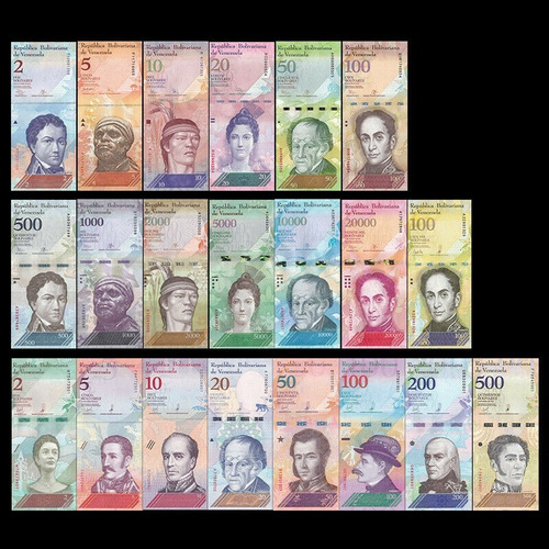 Coleccion De 21 Billetes De Venezuela, Sin Circular