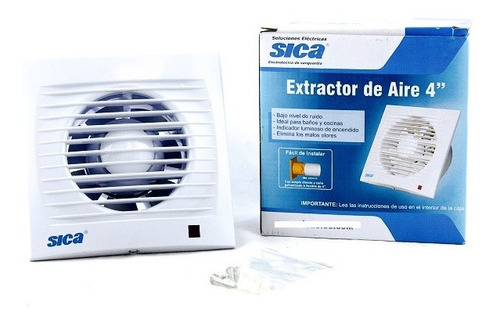 Extractor De Aire 4 Pulgadas 100mm 19w 220v Sica Electrocity