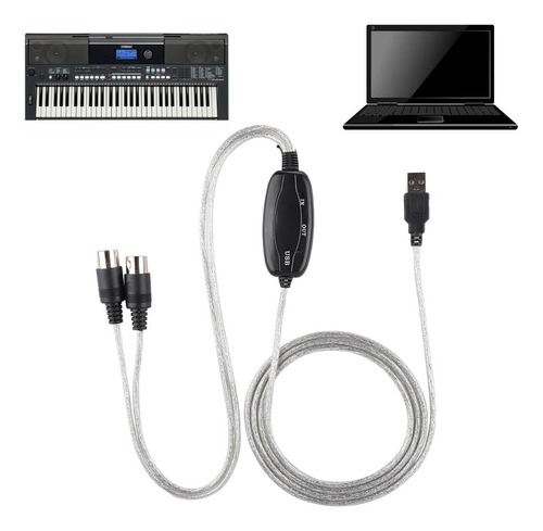 Cable De Música Para Teclado, Convertidor Midi A Usb, Interf