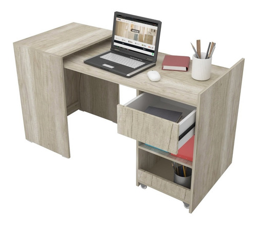Imagen 3 de 8 de Escritorio Con Cajones Mesa Plegable Multiuso 5005