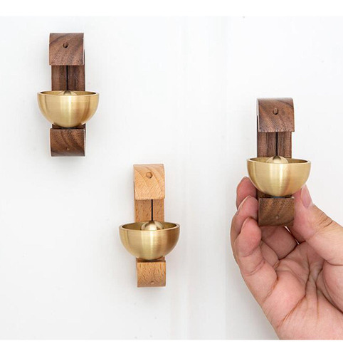 Wind Chime Puerta Campana Imán Madera Latón Negocio Haya C