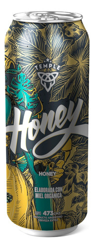 Cerveza Temple Honey lata 473 mL