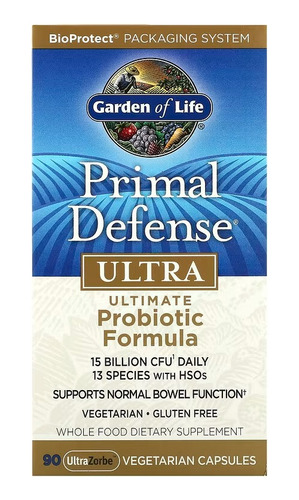 Garden Of Life Primal Defense, Fórmula Probiótica 90caps Sabor Sin Sabor