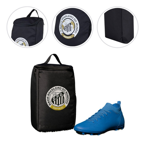 Porta Chuteira Santos Licenciado Youbag Cor Preto